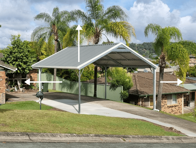 Carport shed size options for Australian homes