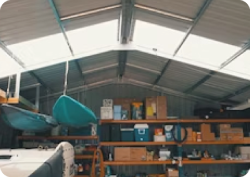 Shed additional extras skylights for better lighting