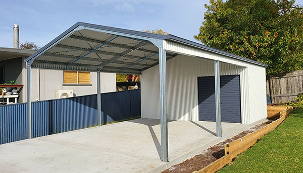 Garaport with storage