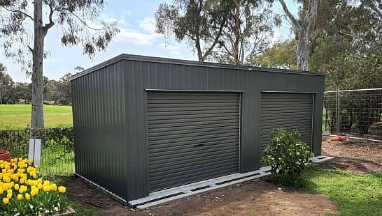 Skillion roof garages in various sizes Australia