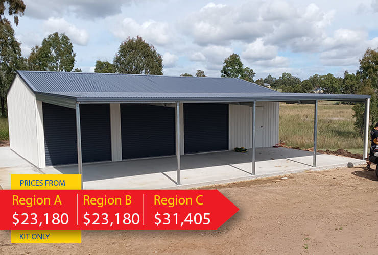 TRIPLE GARAGE WITH AWNING
